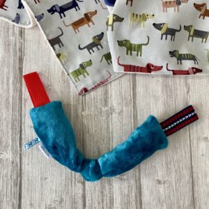 Jouet pour chien / Long noeud polaire turquoise