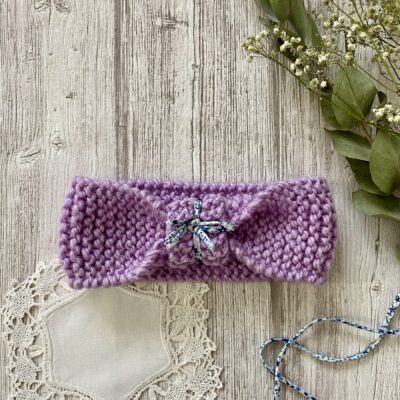 Bandeau Enfant / Parme noeud Liberty – Image 3