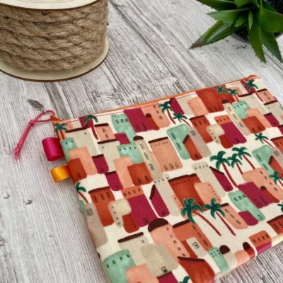 Trousse enduite medina / orange rose