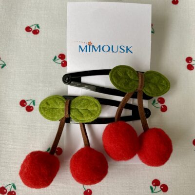 Barrettes Cerises feutrine x2 – Image 3