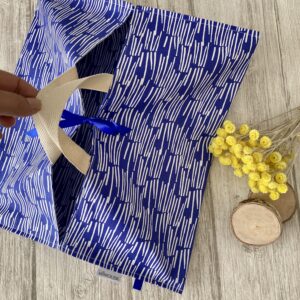 Sac à tarte / motif rayure lekker / marine