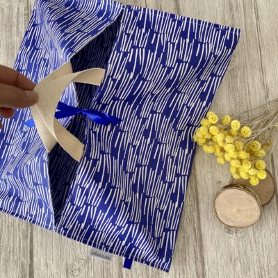 Sac à tarte / motif rayure lekker / marine