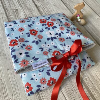 Tapis à langer nomade / fleurs pop / rouge ciel – Image 3