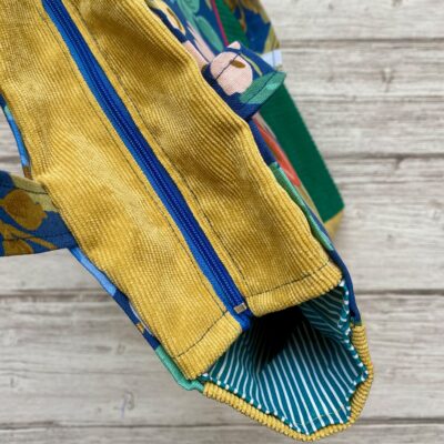 Sac à main Vintage garden / Vert Or Bleu Moutarde – Image 6