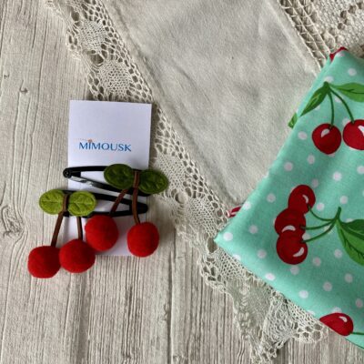 Barrettes Cerises feutrine x2 – Image 5