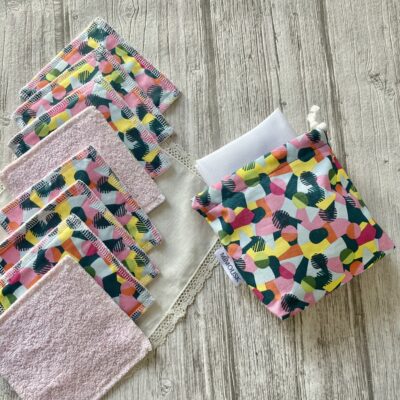 Lingettes lavables / multicolore confettis