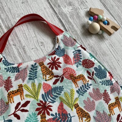 Serviette élastiquée coton et éponge bambou / Léopard jungle – Image 4