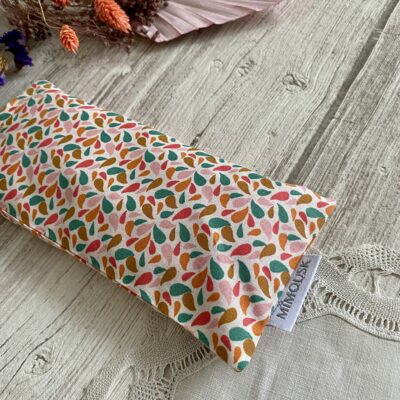 Eye pillow / otma gouttes/ ocre rose vert écru