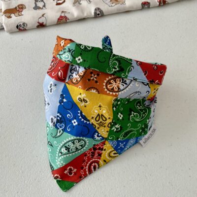 Bandana pour chien / Motif patchwork multicolore – Image 2
