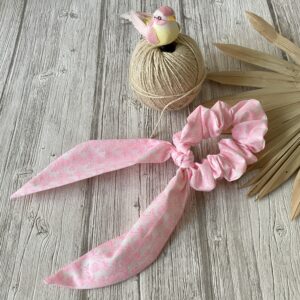 Foulchie chouchou GM/ Arbres / rose fluo blanc