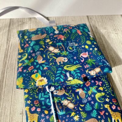 Tapis à langer nomade / Animaux Buenos Aires marine, éponge bambou grise – Image 4