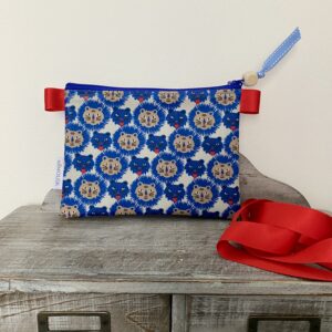 Trousse enduite enfant / Lions / Bleu rouge