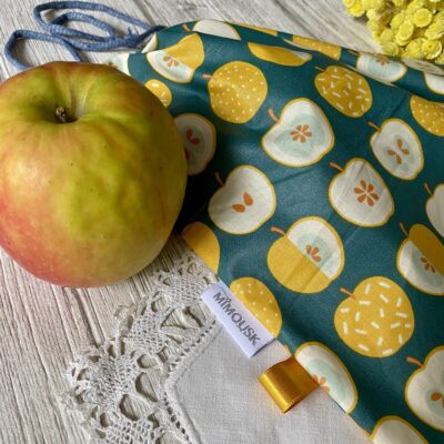 Sac à maillot mouillé/ enduit pommes, jaune vert – Image 4
