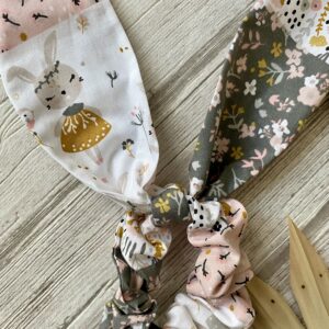 Foulchie chouchou GM/ Souris / rose pâle gris ocre