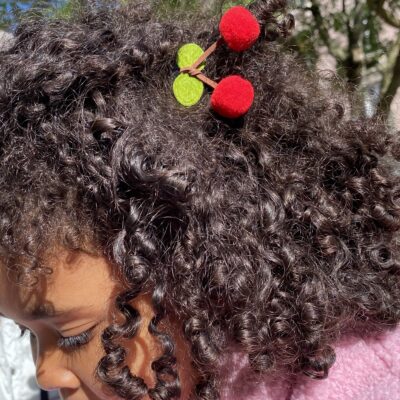Barrettes Cerises feutrine x2 – Image 2