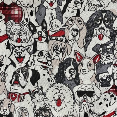 Couverture pour chien L/ Doglover / Noir blanc rouge – Image 3