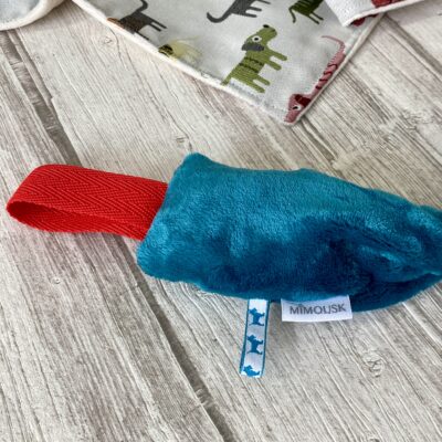 Jouet pour chien / Long noeud polaire turquoise – Image 2