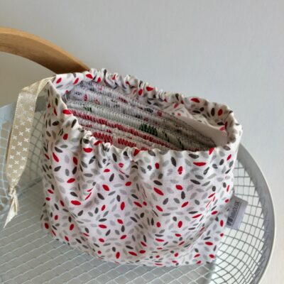 Lingettes lavables / coloris Rouge & Blanc – Image 2