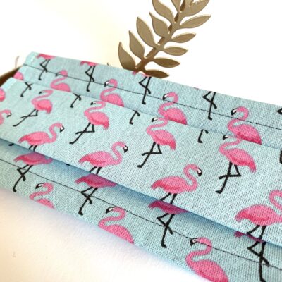 Masque 3 plis adulte, motif flamant rose – Image 2