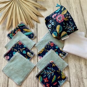 lingettes démaquillantes x8 éponge bambou