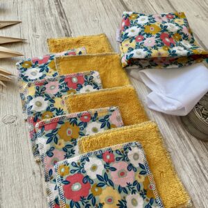 lingettes démaquillantes x8 éponge bambou