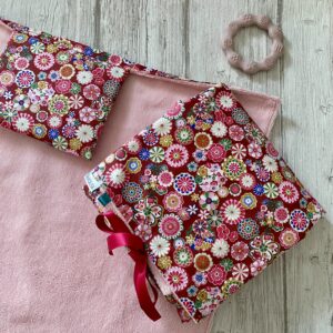 tapis à langer normade eponge bambou tissu japonais fleuri
