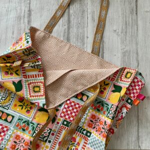 maxi cabas plage tissu smoothie doublé jacquard