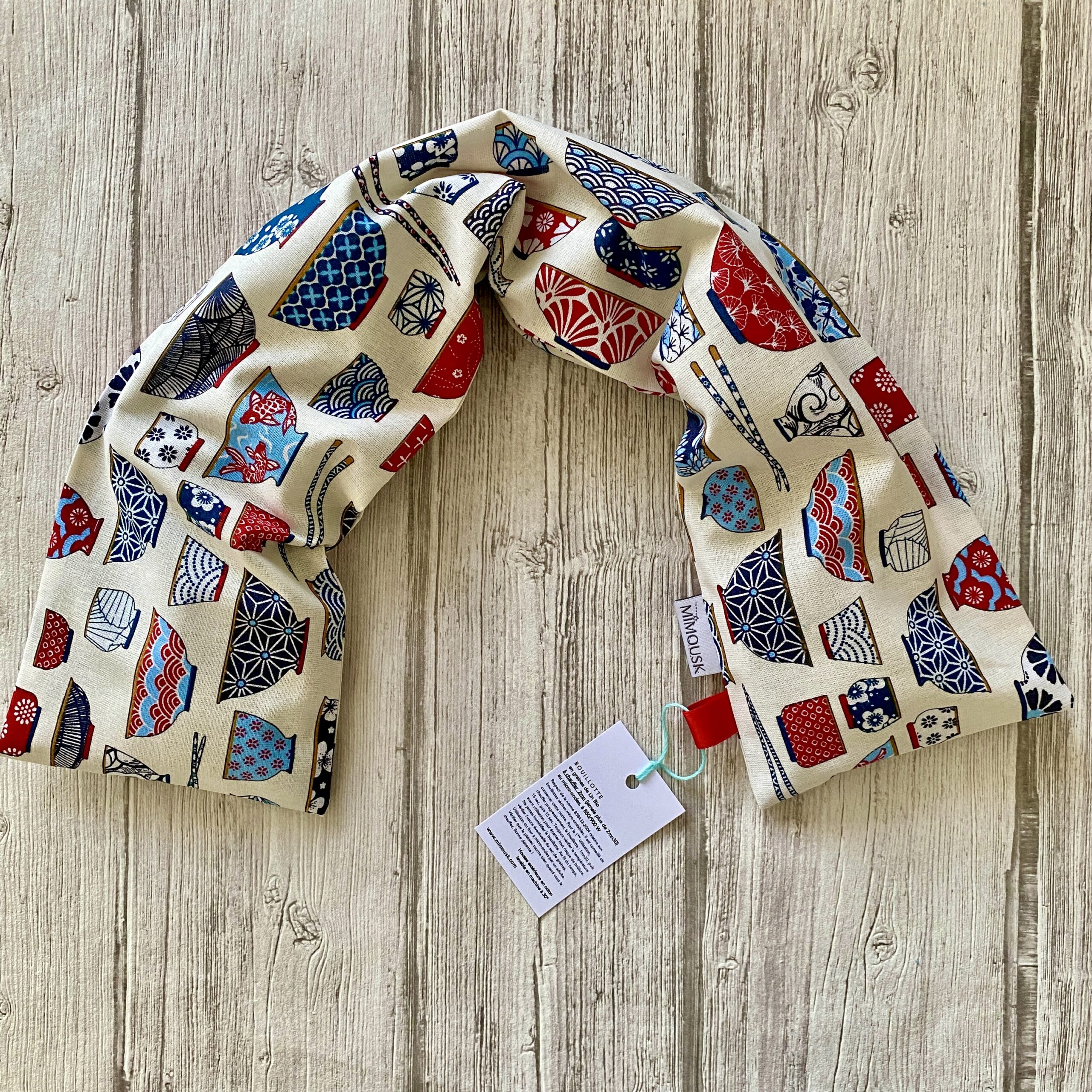 bouillotte cervicales graines de lin mimousk