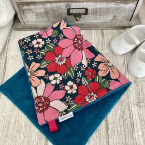 Bavoir d'épaule Mimousk fleurs retro