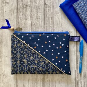 pochette matelassée doublée avec passepoil mimousk