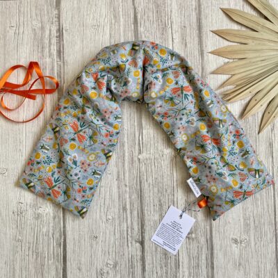 Bouillotte longue XL pour cervicales en graines de lin bio/ Papillons insectes, tilleul – Image 2