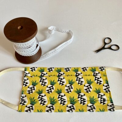 Masque 3 plis adulte, motif Ananas – Image 2