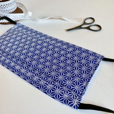 Masque 3 plis adulte, motif origami marine – Image 2