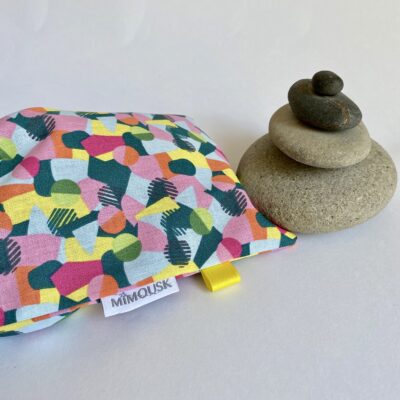 Bouillotte longue XL pour cervicales en graines de lin bio, décor confettis multicolores – Image 3