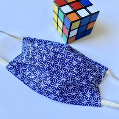 Masque Enfant - 7/11 ans - imprimé origami marine