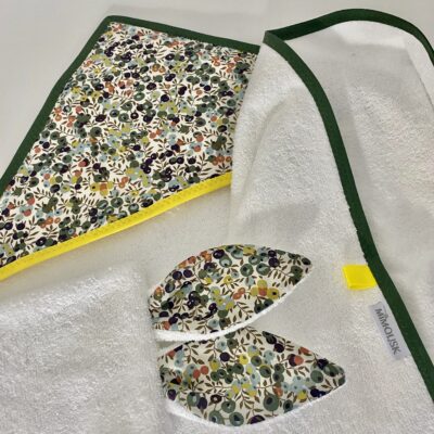 Cape de bain et mini-gant, Liberty wiltshire Lichen – Image 3