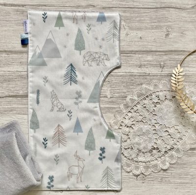 Bavoir d'épaule / forêt d'hiver origami – Image 2