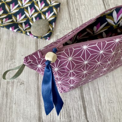 Trousse de toilette XL enduite / Origami violet – Image 5
