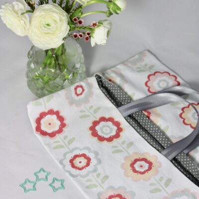 Sac à tartes, décor fleurs