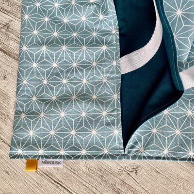 Sac à tarte, motif origami casual / bleu, canard, jaune – Image 2
