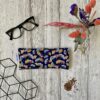 Eye pillow / motif Ginkgo, marine