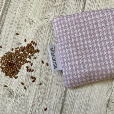 Eye pillow / motif pied-de-poule / parme – Image 2