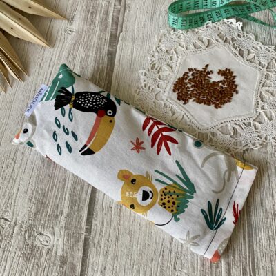 Eye pillow / Animaux jungle / fond blanc