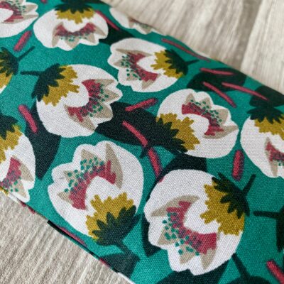 Eye pillow / Fleurs Diméo / Vert rose blanc – Image 3