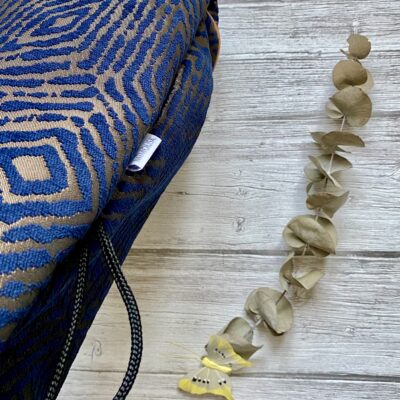 Sac de tapis de yoga ou pilates / jacquard marine brun cuivre – Image 2