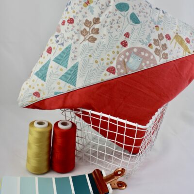Coussin, décor animaux de la forêt