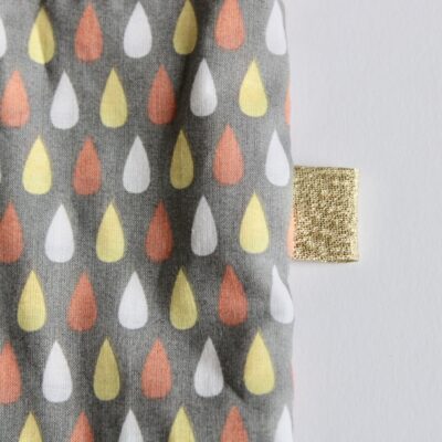 Totebag fin, coton imprimé gouttes – Image 2