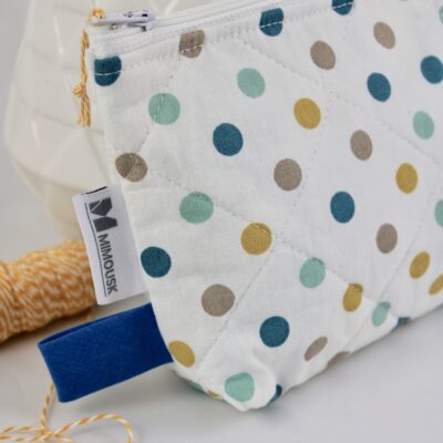 Trousse matelassée à pois – Image 2