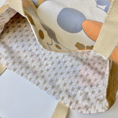 Totebag vintage motif grosses fleurs – Image 2