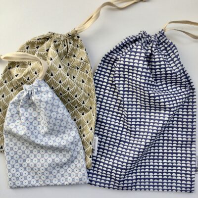 Lot de 3 sacs à vrac / marine doré bleu – Image 2